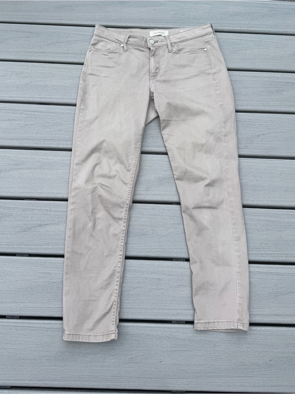 Calvin Klein - Ankle Skinny Jeans in Tan
